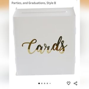 White and Gold Card Box for Parties